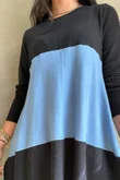 Agata Longline Split Side Knit Denim